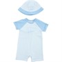 DKNY Boys Romper And Hat Set Blue