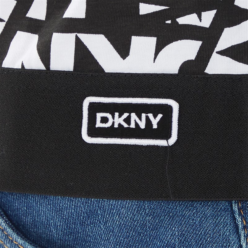 DKNY Girls Long Sleeve T-Shirt Black/White