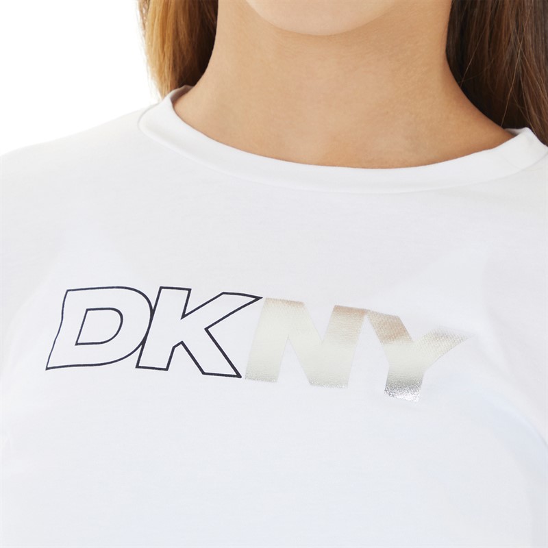 DKNY Girls Long Sleeve T-Shirt White