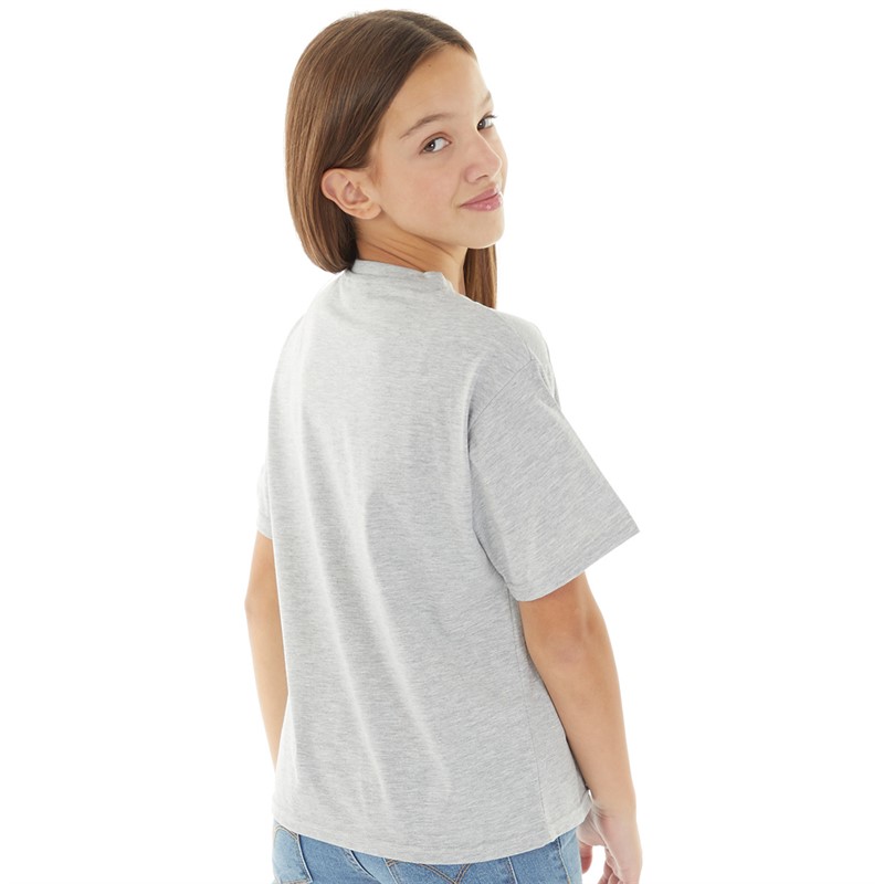 DKNY Girls Short Sleeve T-Shirt Chine Grey