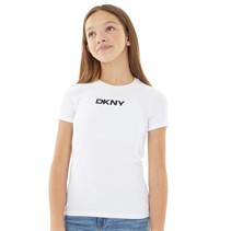 DKNY Girls Short Sleeve T-Shirt White