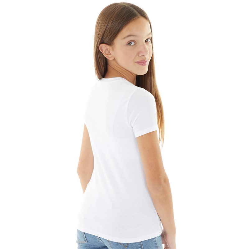 DKNY Girls Short Sleeve T-Shirt White