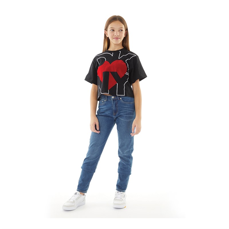 DKNY Girls Short Sleeve T-Shirt Black