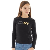 DKNY Girls Long Sleeve T-Shirt Black