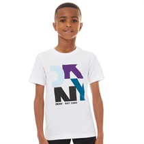 DKNY Boys Short Sleeve T-Shirt White