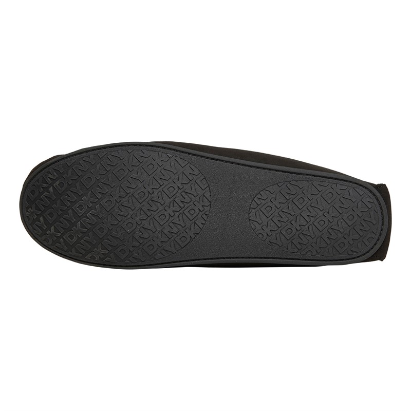 DKNY Mens Electra Moccasin Slippers Black