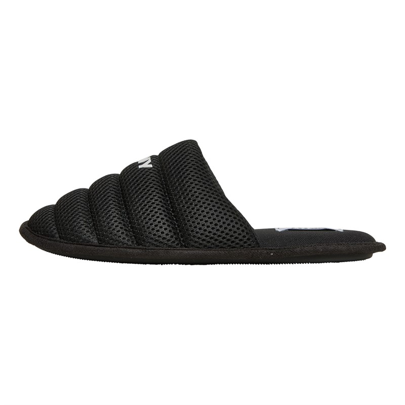 DKNY Mens Sirius Padded Mule Slippers Black