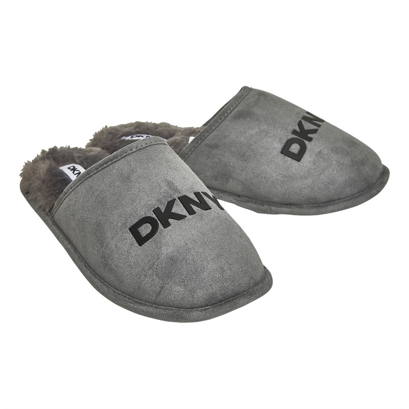 Buy DKNY Mens Lyra Mule Slippers Lead