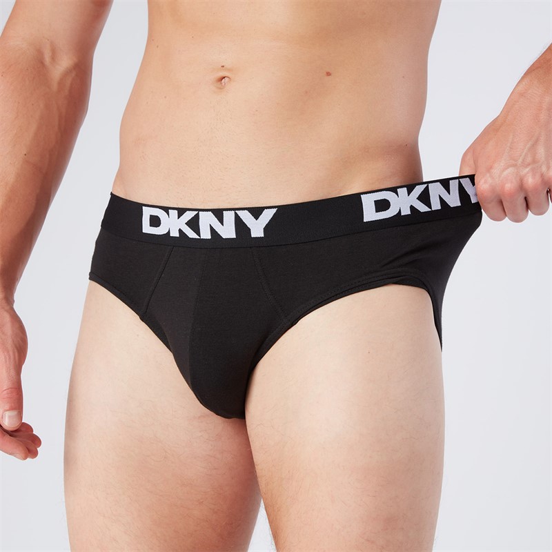 DKNY Mens Kelso Three Pack Briefs Black