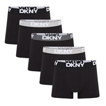 DKNY Mens Portland Five Pack Boxer Trunks Black