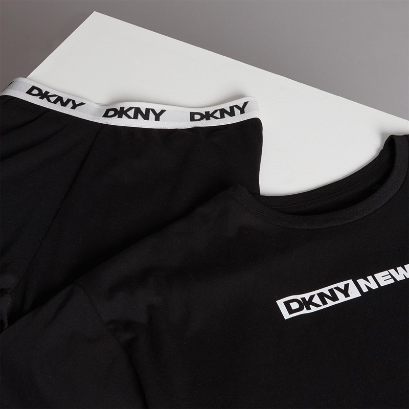 DKNY Girls T-Shirt And Shorts Co-Ord Set Black