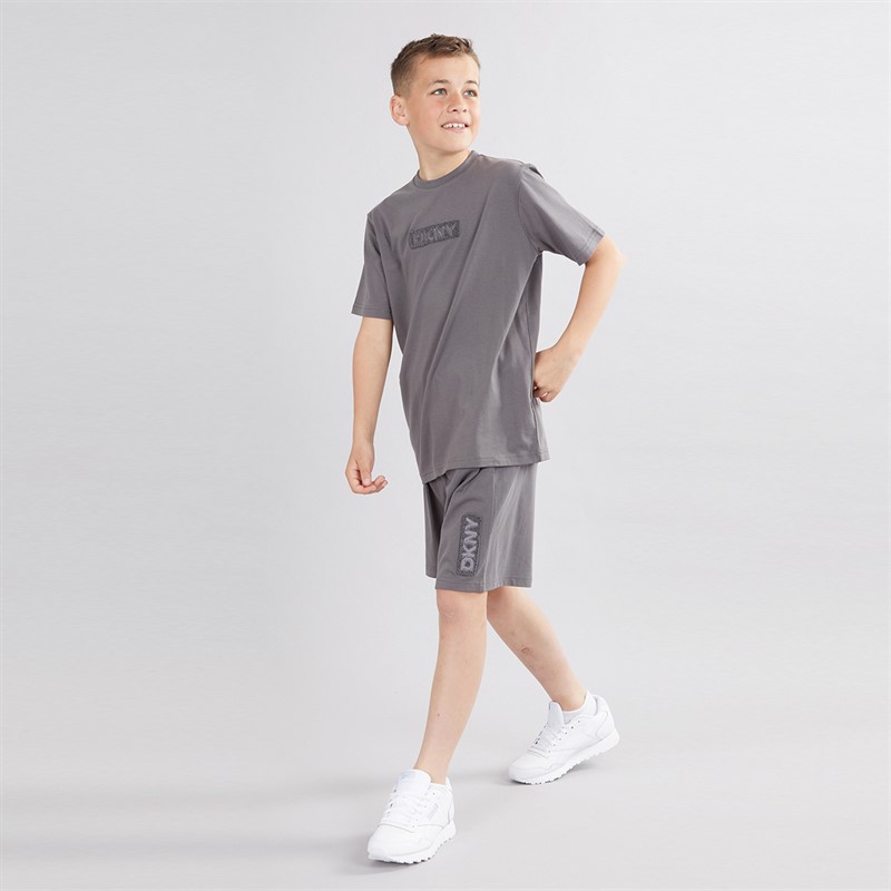 DKNY Boys T-Shirt And Shorts Co-Ord Set Grey