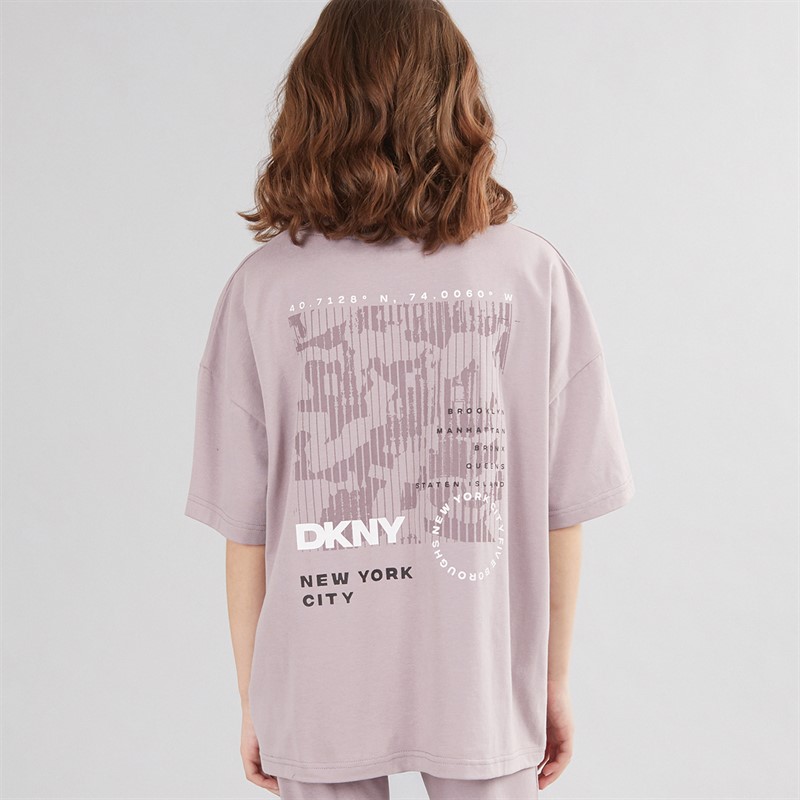 DKNY Girls T-Shirt And Leggings Co-Ord Set Purple