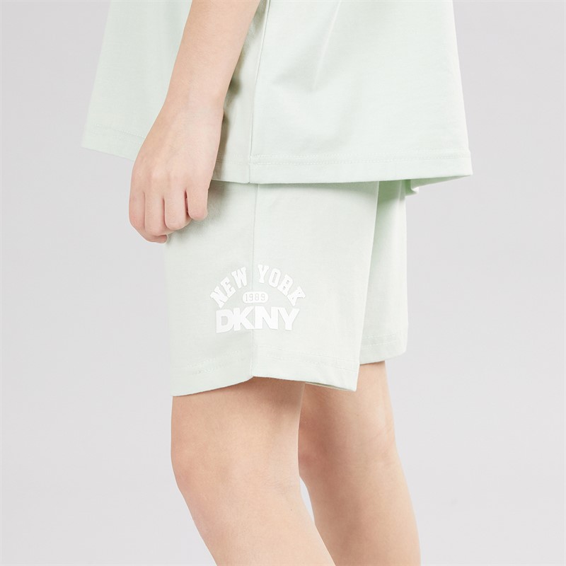 DKNY Girls T-Shirt And Shorts Co-Ord Set Green