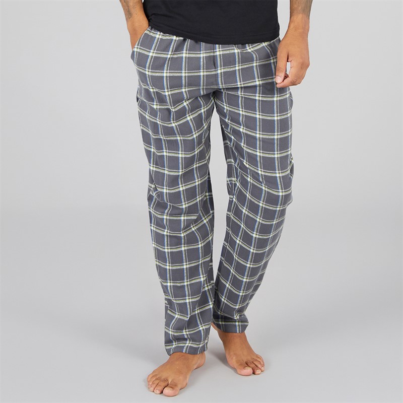 DKNY Mens Bees Woven Lounge Pants Grey Check