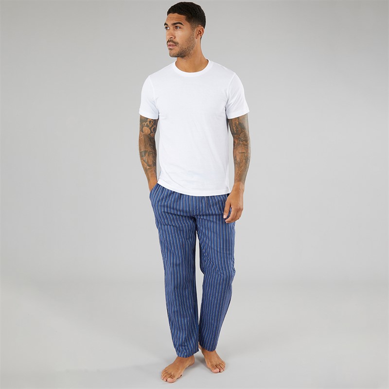 DKNY Mens Blues T-Shirt And Woven Pants Lounge Set Assorted