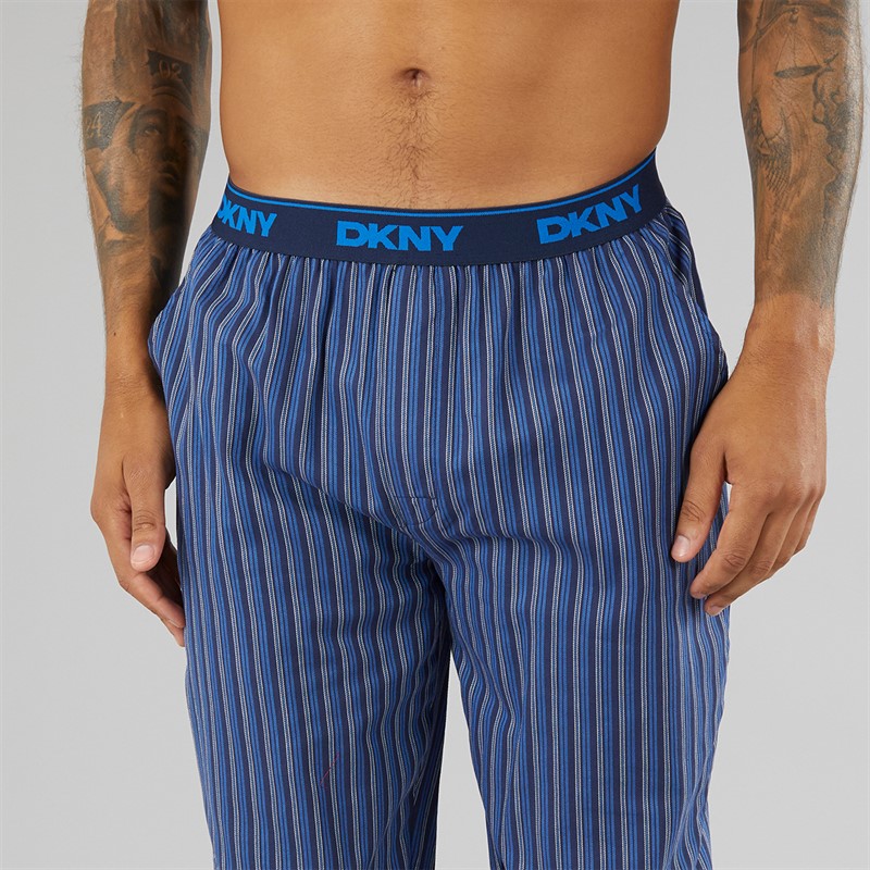 DKNY Mens Blues T-Shirt And Woven Pants Lounge Set Assorted