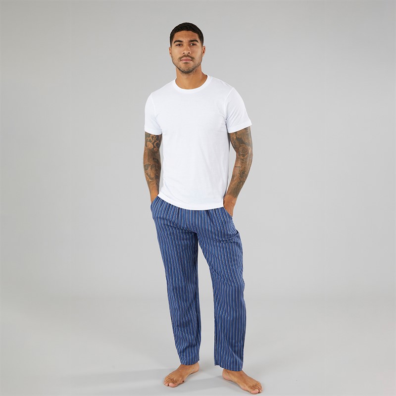DKNY Mens Blues T-Shirt And Woven Pants Lounge Set Assorted