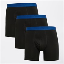 DKNY Mens Delmar Three Pack Longer Length Trunks Black