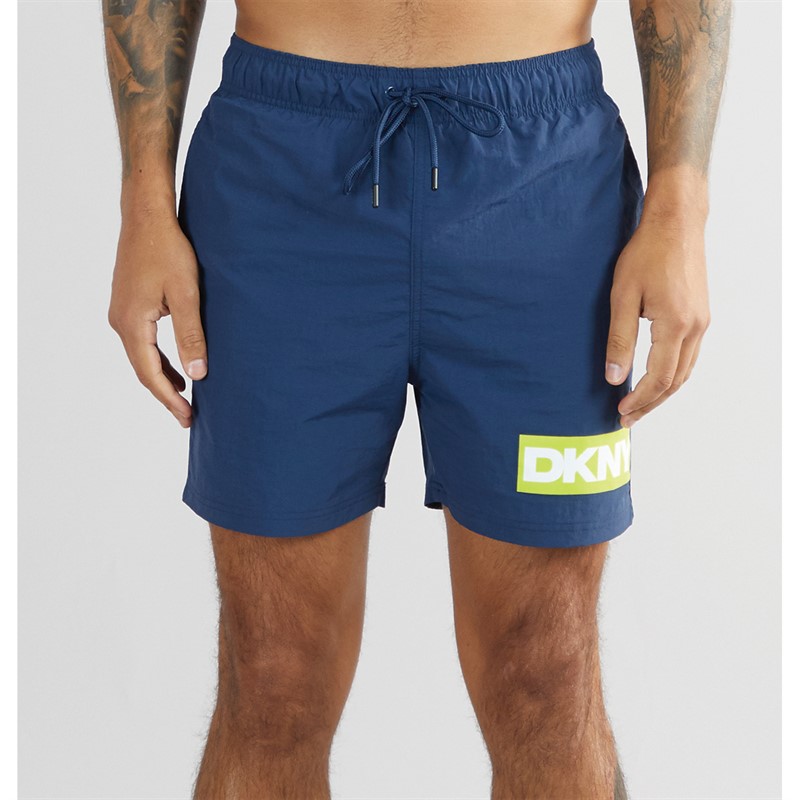 DKNY Mens Kos Swim Shorts Navy - Size S