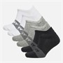 DKNY Mens North Six Pack Invisible Socks Black/White/Grey/Black/White/Grey