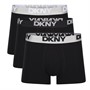 DKNY Mens Ozark Three Pack Modal Boxer Trunks Black