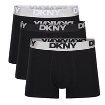 DKNY Mens Ozark Three Pack Modal Trunks Black