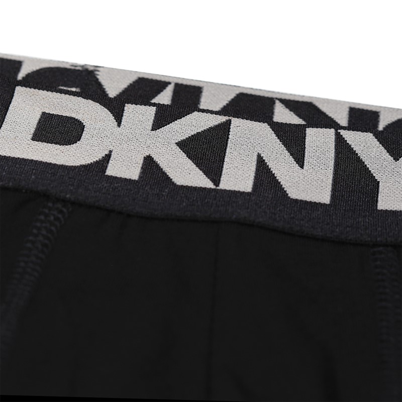 DKNY Mens Ozark Three Pack Modal Boxer Trunks Black