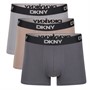 DKNY Mens Jesiah Three Pack Trunks Jet/Sharkskin/Sand
