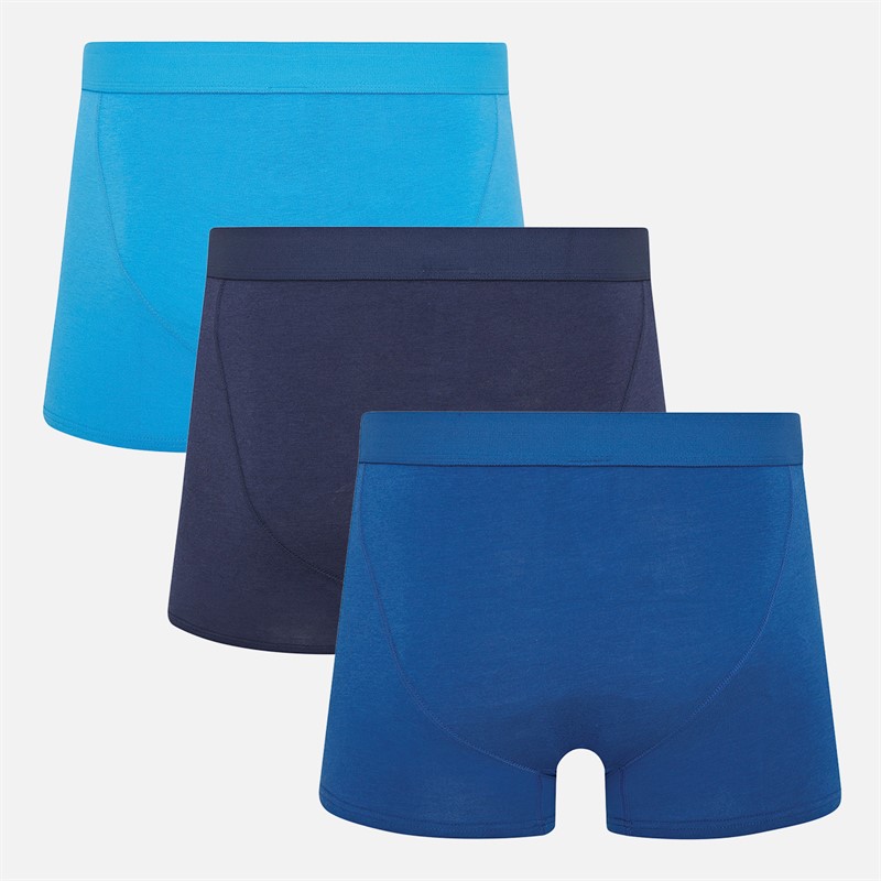 DKNY Mens Dutton Three Pack Modal Boxer Trunks Navy/Blue