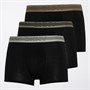 DKNY Mens Greenville Three Pack Bamboo Boxer Trunks Black