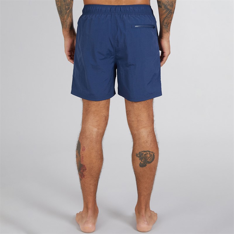 DKNY Mens Kos Solid Colour Swim Shorts Navy/Print