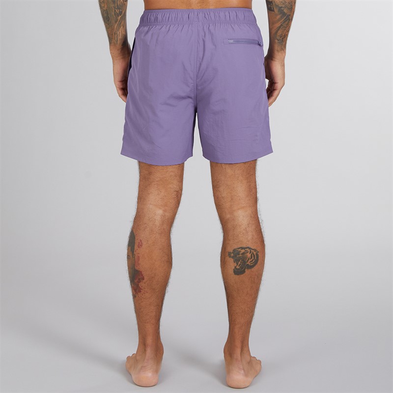 DKNY Mens Kos Solid Colour Swim Shorts Purple