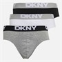 DKNY Mens Kelso Three Pack Briefs Black/Grey Marl/White