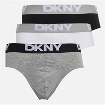 DKNY Mens Kelso Three Pack Briefs Black/Grey Marl/White