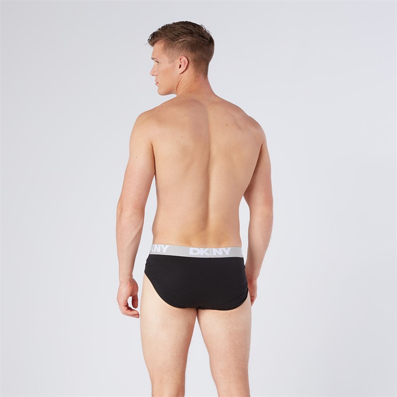 DKNY Mens Kelso Three Pack Briefs Black/Grey Marl/White