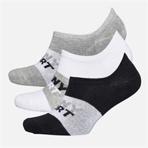 DKNY Womens Aurelia Three Pack Trainer Socks Black/White/Grey