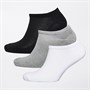 DKNY Womens Layla Three Pack Trainer Socks Black/Grey/White