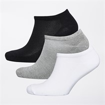 DKNY Womens Layla Three Pack Trainer Socks Black/Grey/White