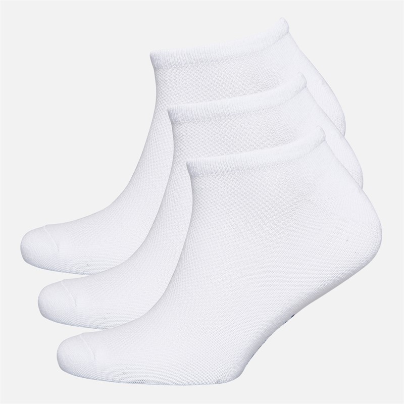 DKNY Womens Layla Three Pack Trainer Socks White