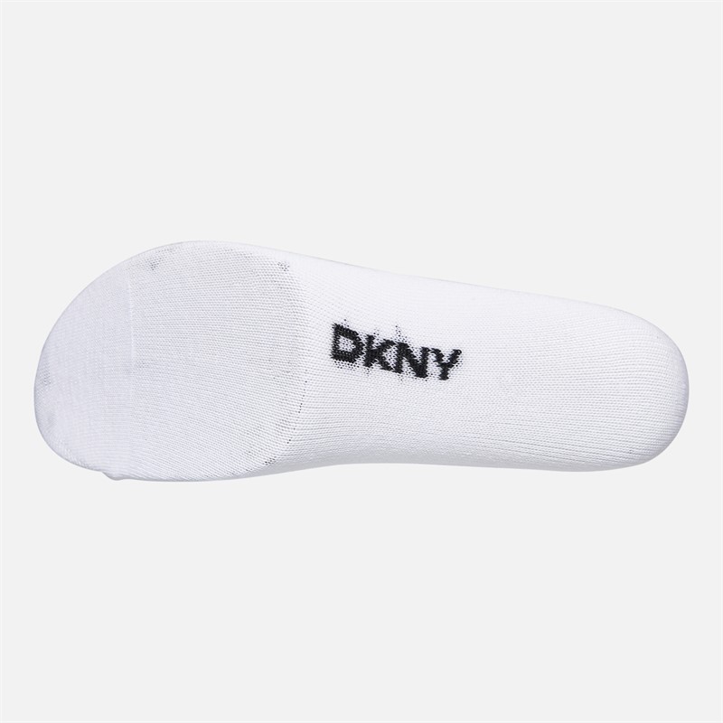 DKNY Womens Layla Three Pack Trainer Socks White
