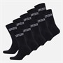 DKNY Mens Radde Ten Pack Crew Socks Black