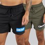 DKNY Mens Two Pack Kos Swim Shorts Black/Olive