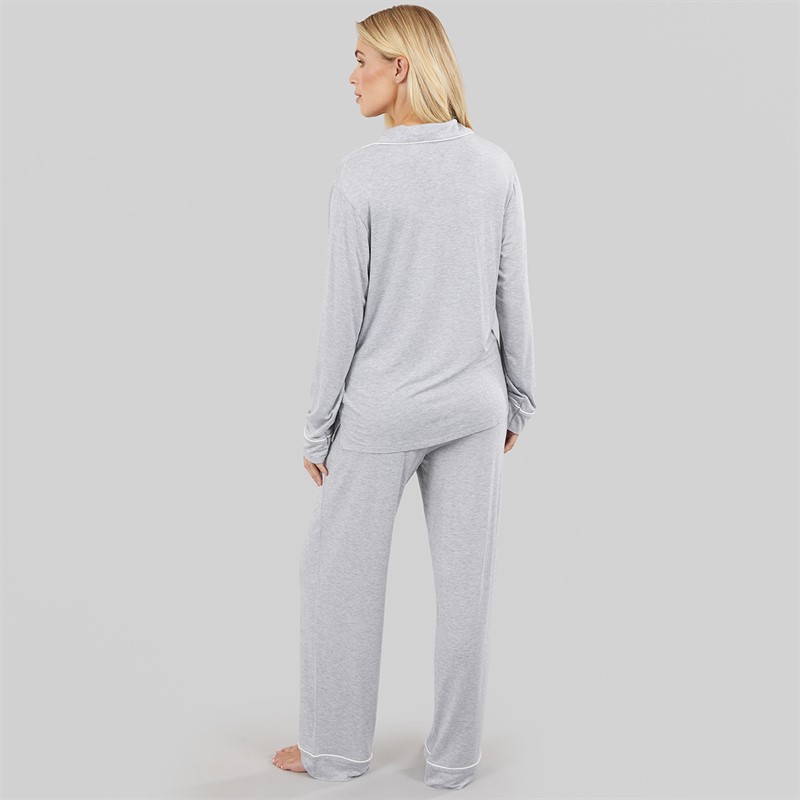 DKNY Womens Jersey Core Pyjama Set Grey