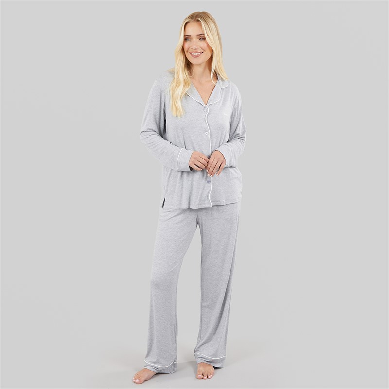 DKNY Womens Jersey Core Pyjama Set Grey