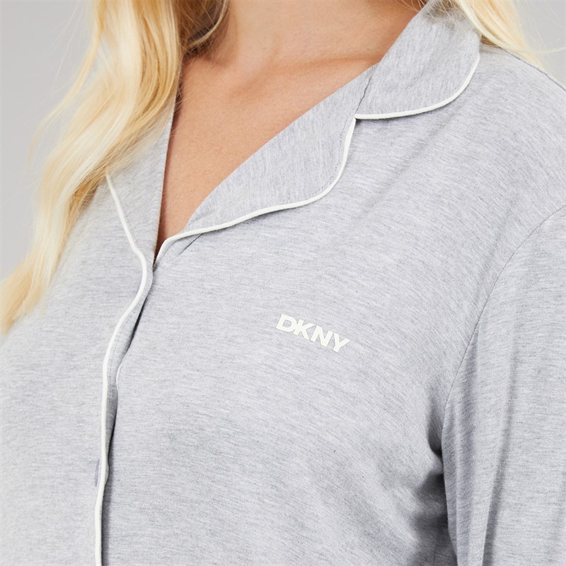 DKNY Womens Jersey Core Pyjama Set Grey
