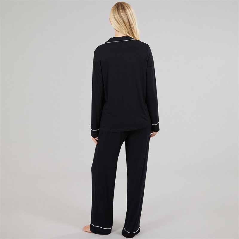 DKNY Womens Jersey Core Pyjama Set Black