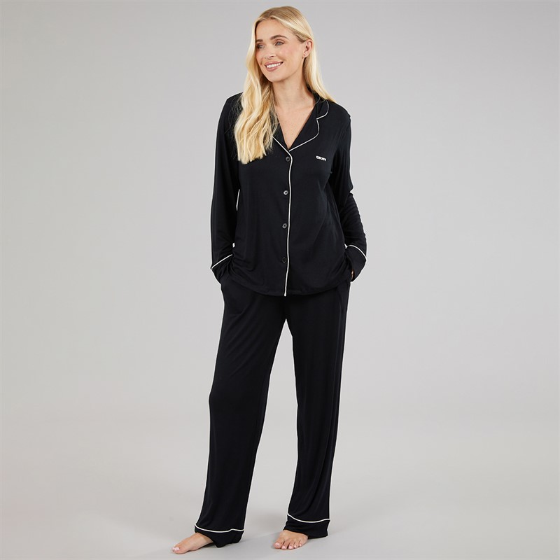 DKNY Womens Jersey Core Pyjama Set Black