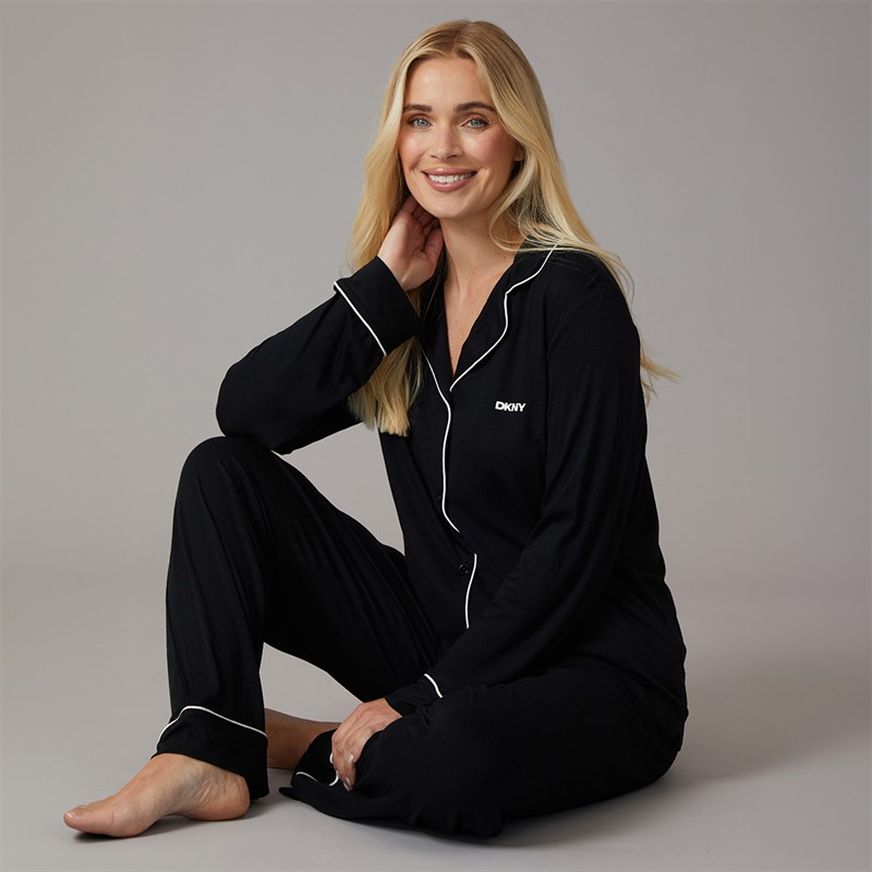 DKNY Womens Jersey Core Pyjama Set Black