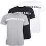 DKNY Mens Marlins Three Pack T-Shirts Black/White/Grey Marl